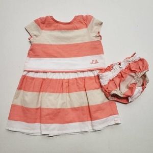 Lili Gaufrette Striped Spring Outfit 6m EUC